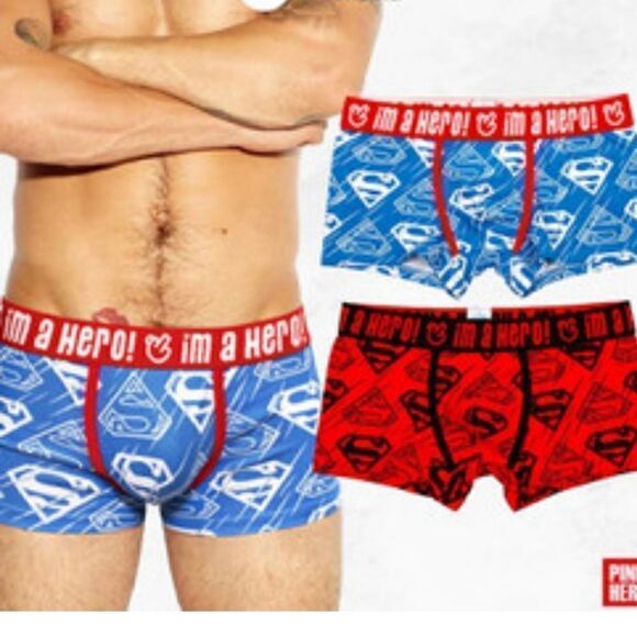 New Men's Boxer Briefs Superhero Lovers Batman Cotton Superman 4 Pack XL - Picture 6 of 12